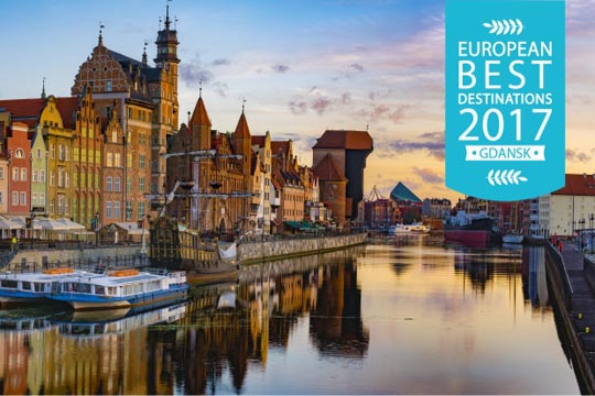 Gdańsk palkintopallille yhtenä Euroopan parhaista matkakohteista 2017